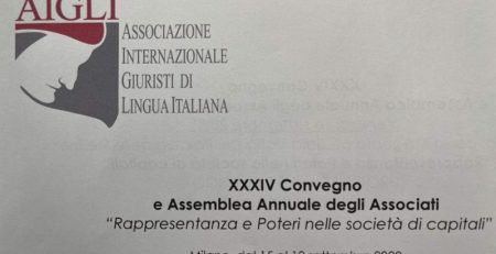 The XXXIV Annual Conference of Associazone Idi Giuristi di Lingua taliana